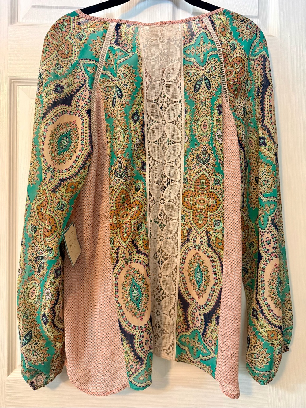 Anthropologie meadow rue giada peasant blouse, NWT, Size Large - Picture 3 of 8